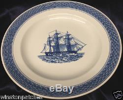 Royal Copenhagen Denmark Marine 4606/948 978 Dinner Plate 9 7/8 Blue Ship Scene