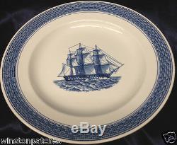 Royal Copenhagen Denmark Marine 4606/948 978 Dinner Plate 9 7/8 Blue Ship Scene