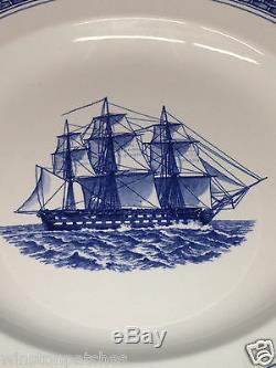 Royal Copenhagen Denmark Marine 4606/948 978 Dinner Plate 9 7/8 Blue Ship Scene