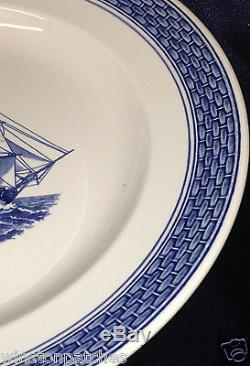 Royal Copenhagen Denmark Marine 4606/948 978 Dinner Plate 9 7/8 Blue Ship Scene