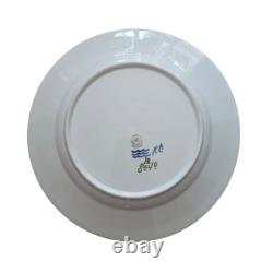 Royal Copenhagen Denmark Set of 4 Blue Flowers Ribbed Dinner Plate 10/8549 10