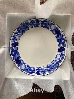 Royal Copenhagen Golden Summer Blue 26cm Dinner Plate New Unused Boxed
