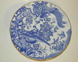 Royal Crown Derby A1309 Blue Aves Dinner Plate 10 1/2 English Bone China 1984