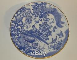 Royal Crown Derby A1309 Blue Aves Dinner Plate 10 1/2 English Bone China 1984