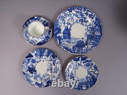 Royal Crown Derby Blue Mikado Dinner Luncheon Set Plate Coffee Tea cup England