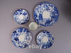 Royal Crown Derby Blue Mikado Dinner Luncheon Set Plate Coffee Tea cup England