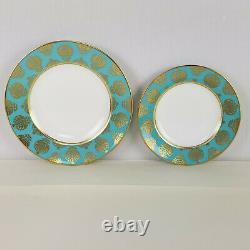 Royal Crown Derby Bristol Belle Turquoise dinner and salad plate