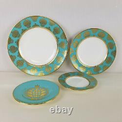 Royal Crown Derby Bristol Belle Turquoise dinner and salad plate