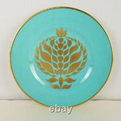 Royal Crown Derby Bristol Belle Turquoise dinner and salad plate