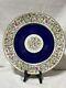 Royal Crown Derby Cotswold Navy Blue With Birds And Floral Dinner Plate Rare