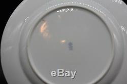 Royal Crown Derby English Blue Ribbons Roses & Gold 10 1/4 Dinner Plate (108)