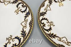 Royal Crown Derby Majesty Dinner Plates Set of 12- 10 5/8 FREE USA SHIPPING