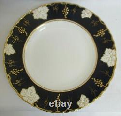 Royal Crown Derby Vine Cobalt Blue & Gold English Bone China Dinner Plate Set 4
