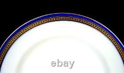 Royal Doulton #325655 Gilman Collamore & Co Cobalt Gilt 2pc 10.5 Dinner Plates