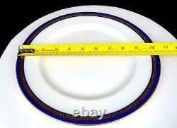 Royal Doulton #325655 Gilman Collamore Cobalt Gilt 2 Piece 10 1/2 Dinner Plates