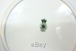 Royal Doulton Burslem Cabinet Plates, 12, Raised Gilding, Beaded Cobalt Blue