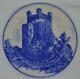 Royal Doulton Castles & Churches D3610 Dinner Plate Rochester Flow Blue Antique