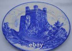 Royal Doulton Castles & Churches D3610 Dinner Plate Rochester Flow Blue Antique