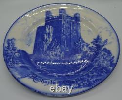 Royal Doulton Castles & Churches D3610 Dinner Plate Rochester Flow Blue Antique