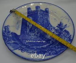 Royal Doulton Castles & Churches D3610 Dinner Plate Rochester Flow Blue Antique