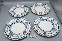 Royal Doulton Dinner Plates Set of 12- 10 3/8 Vintage Rose Blue FREE USA SHIP