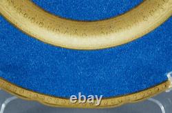 Royal Doulton H 2007 Crushed Blue Lapis & Gold Encrusted 10 Dinner Plate C. 1924