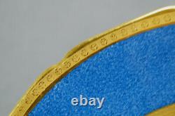 Royal Doulton H 2007 Crushed Blue Lapis & Gold Encrusted 10 Dinner Plate C. 1924