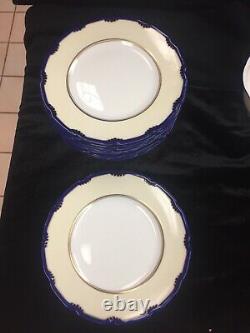 Royal Doulton Marlborough Cobalt Set 48 Pieces Dinner, Bread Plates Cup & Saucer