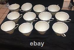 Royal Doulton Marlborough Cobalt Set 48 Pieces Dinner, Bread Plates Cup & Saucer