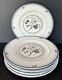 Royal Doulton Old Colony Dinner Plates 10 5/8 Set Of 8 White Blue Floral