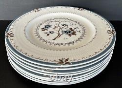 Royal Doulton Old Colony Dinner Plates 10 5/8 Set Of 8 White Blue Floral