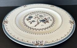 Royal Doulton Old Colony Dinner Plates 10 5/8 Set Of 8 White Blue Floral