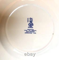 Royal Doulton Pomeroy Blue White Dinner Plates 10 1/4 Lot (6) Floral Bone China