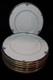 Royal Doulton Princeton Blue Scrolls Black Band Gold Trim 12 Dinner Plate 10 5/8