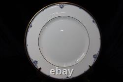 Royal Doulton Princeton Blue Scrolls Black Band Gold Trim 12 Dinner Plate 10 5/8