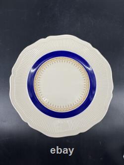 Royal Doulton ROYALTY 2 Dinner Plate 1939 Blue Gold Ribbed No Graphics #12