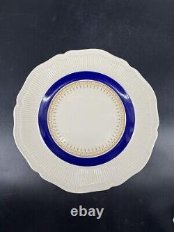 Royal Doulton ROYALTY 2 Dinner Plate 1939 Blue Gold Ribbed No Graphics #12