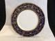 Royal Doulton porcelain dinner plate raised cobalt gold encrusted rim HB9772a