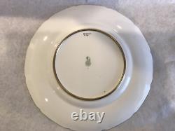 Royal Doulton porcelain dinner plate raised cobalt gold encrusted rim HB9772a
