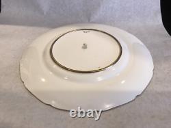 Royal Doulton porcelain dinner plate raised cobalt gold encrusted rim HB9772a