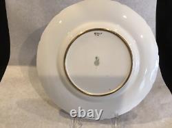 Royal Doulton porcelain dinner plate raised cobalt gold encrusted rim HB9772a