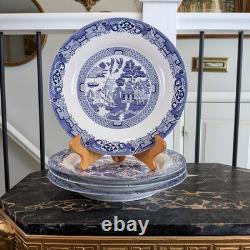 Royal Oak Blue and White Porcelain Dinner Plate Set