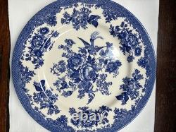 Royal Stafford Asiatic Pheasant Blue & White Dinner Plate 11? -set of 4