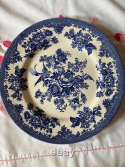 Royal Stafford Asiatic Pheasant Blue & White Dinner Plate 11? -set of 4