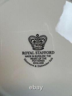 Royal Stafford Blue &W Toile Asiatic Pheasant Dinner Plate Set X 4 England NEW