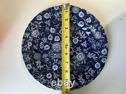 Royal Wessex Churchill Queens England Calico Blue Dinner Plates Set of Eleven