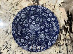 Royal Wessex Churchill Queens England Calico Blue Dinner Plates Set of Eleven