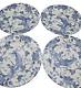 Royal Wessex Churchill Queens England Kujaku Blue Dinner Plates Set of Twelve