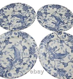 Royal Wessex Churchill Queens England Kujaku Blue Dinner Plates Set of Twelve