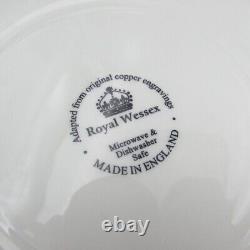 Royal Wessex Churchill Queens England Kujaku Blue Dinner Plates Set of Twelve